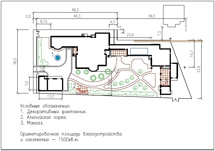 Дом 2 - схема благоустройства